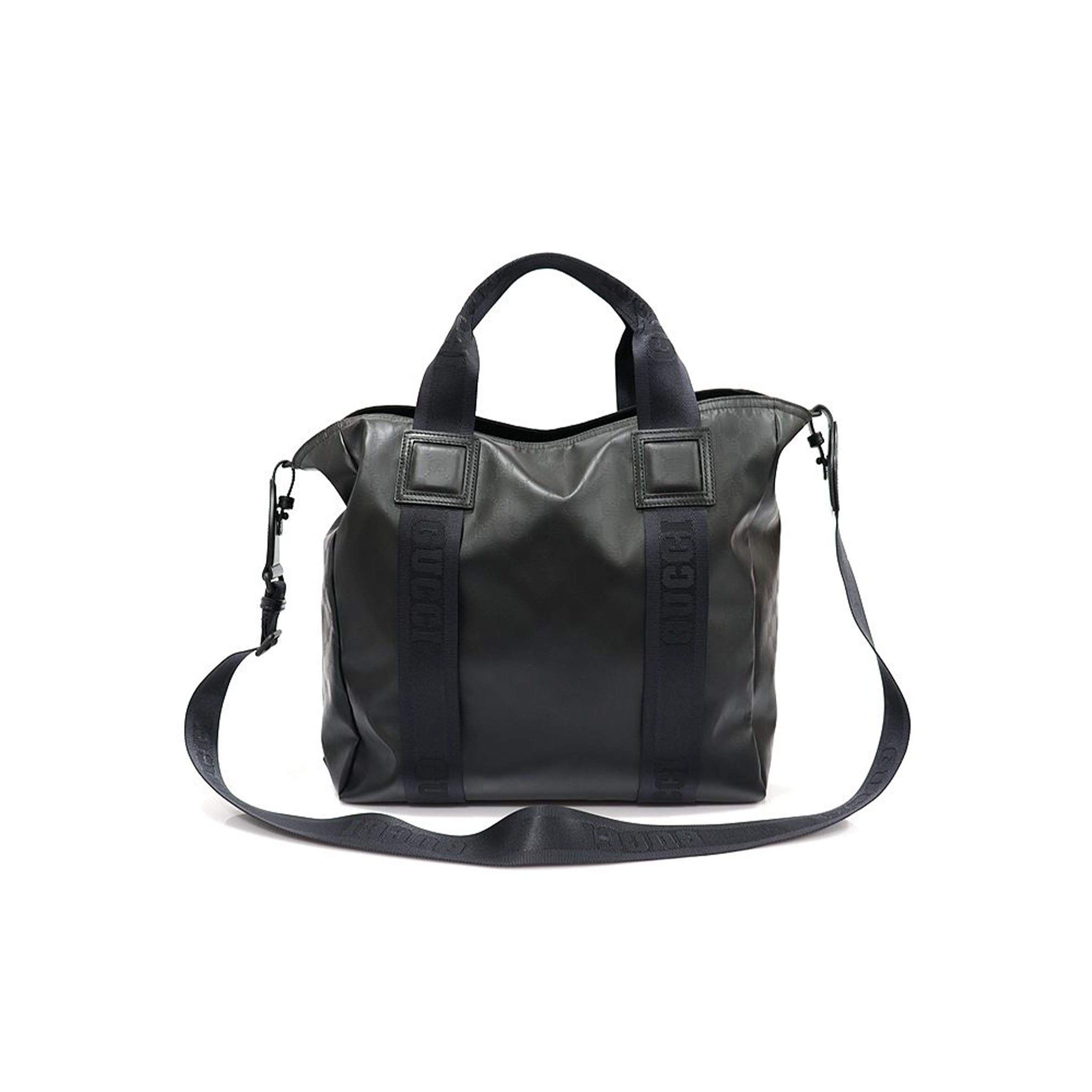 GUCCI BLACK MATTE GG CRYSTAL CANVAS TOTE 779816 (39*37*14cm)